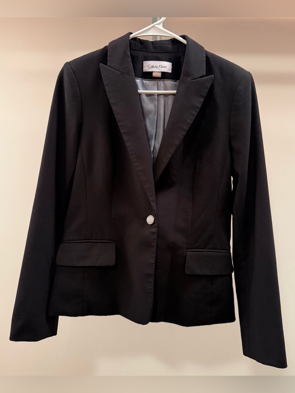 Calvin Klein Black Single-Button Women's Blazer